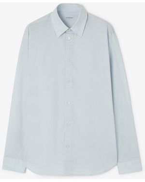 Burberry Slim Fit Cotton Shirt - Blue