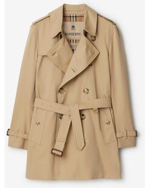 Burberry Short Kensington Heritage Trench Coat - Natural
