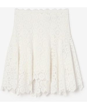 Burberry Floral Lace Skirt - White