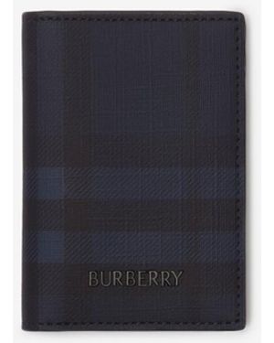 Burberry City Check Folding Card Case - Blue