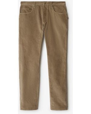 Burberry Corduroy Pants - Natural