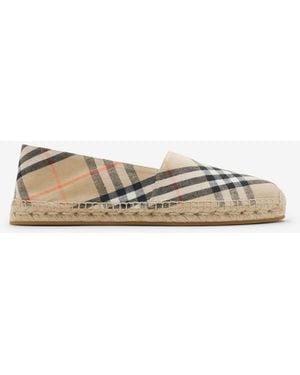 Burberry Check Mews Espadrilles​ - Natural