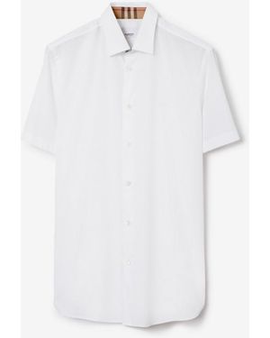 Burberry Slim Fit Stretch Cotton Shirt - White