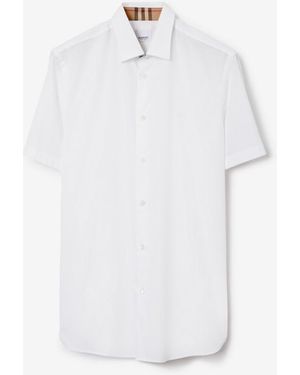 Burberry Slim Fit Stretch Cotton Shirt - White
