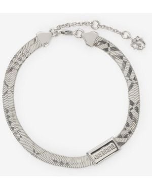 Burberry Engraved Check Bracelet​ - Metallic