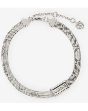 Burberry Engraved Check Bracelet​ - Métallisé