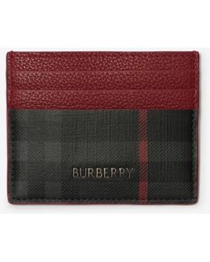 Burberry City Check Card Case - Red