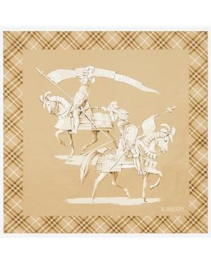 Burberry Archive Knight Silk Scarf - Metallic