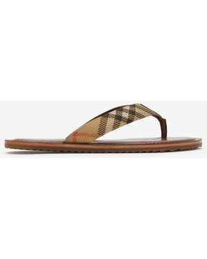 Burberry Check Pavilion Sandals - Brown