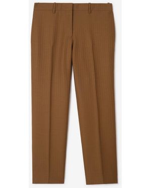 Burberry Wool Mohair Tailored Trousers - Brown