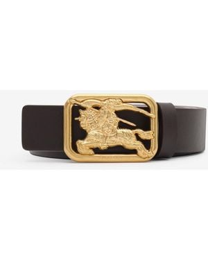 Burberry Reversible Leather Rider Belt - Metallic