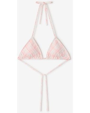 Burberry Check Bikini Top - Pink