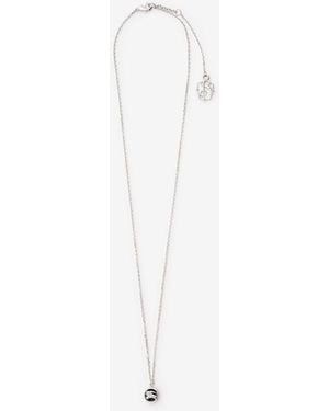 Burberry Knight Coin Necklace - White