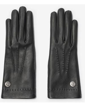 Burberry Leather Gloves - Black