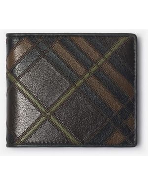 Burberry Check Intarsia Bifold Wallet - Black