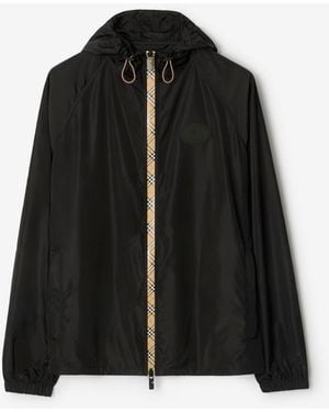 Burberry Nylon Clapton Hooded Jacket - Black