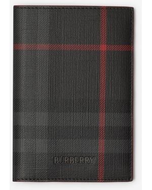 Burberry City Check Passport Holder - Black