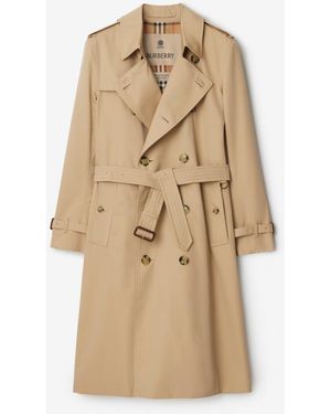 Burberry Long Kensington Heritage Trench Coat - Natural