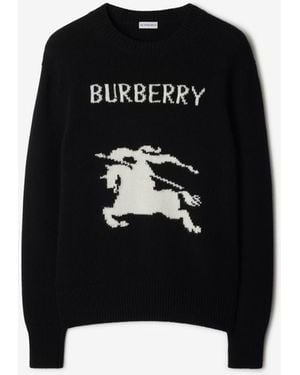 Burberry Knight Wool Cashmere Jumper - Black