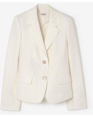 Burberry Cotton Tailored Jacket - White