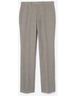 Burberry Pinstriped Wool Sloane Tailored Trousers - Grey