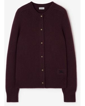 Burberry Cashmere Cardigan - Purple