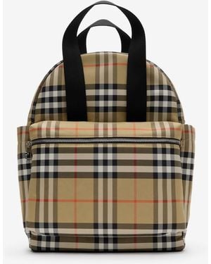 Burberry Childrens Check Baby Changing Backpack - Black