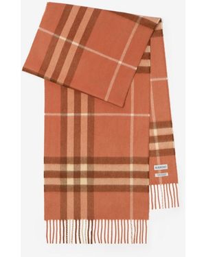 Burberry Check Cashmere Scarf - Brown