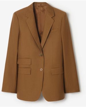 Burberry Wool Mohair Tailored Jacket - Brown