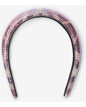Burberry Check Mesh Headband - Metallic