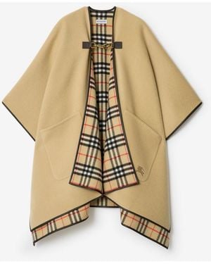 Burberry Check Cashmere Cape - Metallic