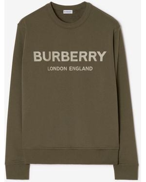 Burberry Logo Cotton Sweatshirt - Green