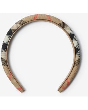 Burberry Childrens Check Nylon Headband - Metallic