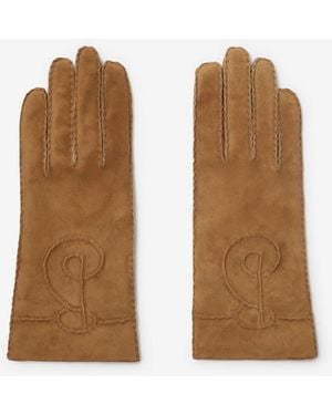 Burberry B Charm Suede Gloves - Natur