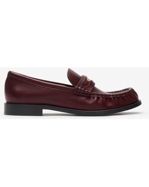 Burberry Leather Cadet Loafers - Rouge