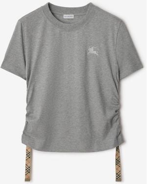Burberry Festival Cotton T-Shirt - Grey