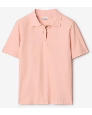 Burberry Cotton Polo Shirt - Pink