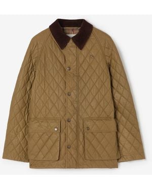 Burberry Quilted Coated Cotton Barn Jacket - Natural