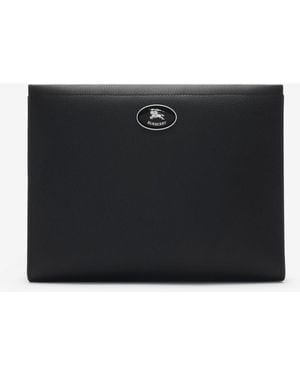 Burberry Knight Stamp Zip Pouch - Black