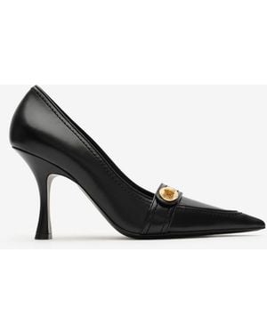 Burberry Leather Cotswolds High Court Shoes - Black