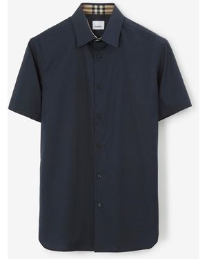 Burberry Stretch Cotton Shirt - Blue