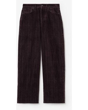 Burberry Relaxed Check Jeans - Black