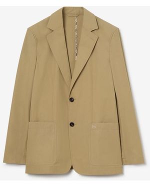 Burberry Technical Cotton Tailored Jacket - Natural
