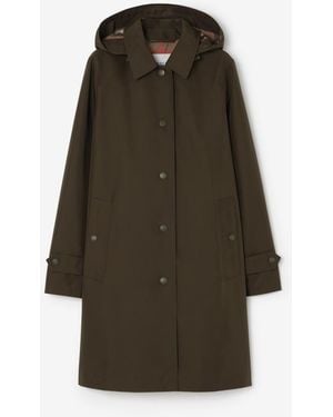 Burberry Hooded Car Coat - Green