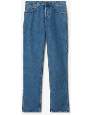 Burberry Mid-Rise Straight Jeans - Blue