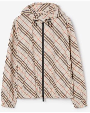 Burberry Check Salcombe Hooded Jacket​ - Natural