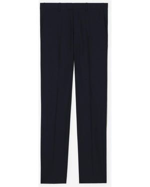 Burberry Wool Bond Tailored Trousers - Blue