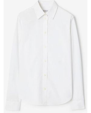 Burberry Classic Fit Cotton Poplin Formal Shirt - White