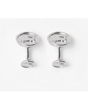 Burberry Ekd Stamp Cufflinks - White