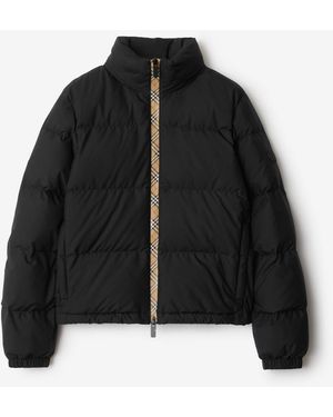 Burberry Checker-Tape Ambleside Puffer Jacket - Black